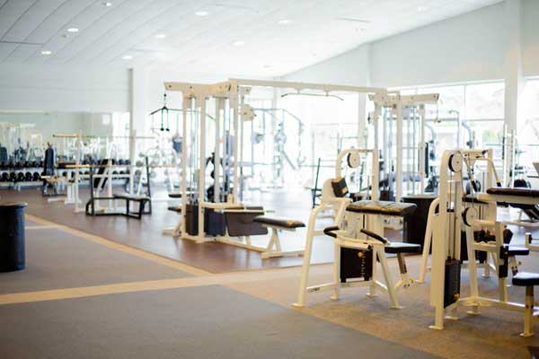 Cochran rec and wellness center weightroom.